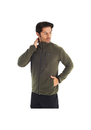 CROZWİSE TAM FERMUARLI SWEAT 6037-04 YEŞİL Yeşil