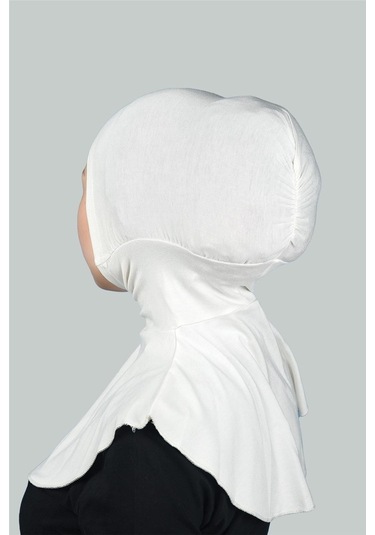 Kadın Tesettür Pratik Boyunluklu Hijab - Sporcu Bone Ekru