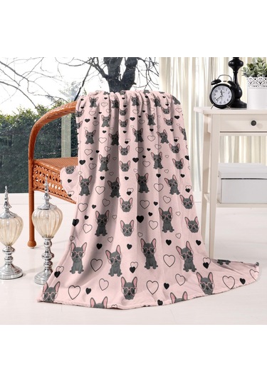 French Bulldog Desenli 40x50inch Polar Battaniye, Yumuşak Ve Kalın-a8 French Bulldog Glasses