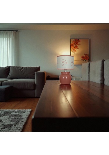 Zelen Minimal Pembe Abajur Pembe