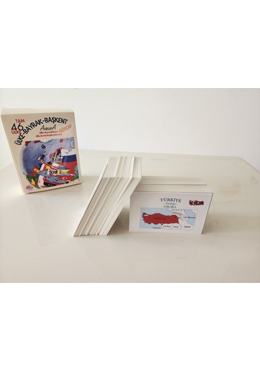 Avrupa Ülkeleri-harita-bayrak-başkent Kartları