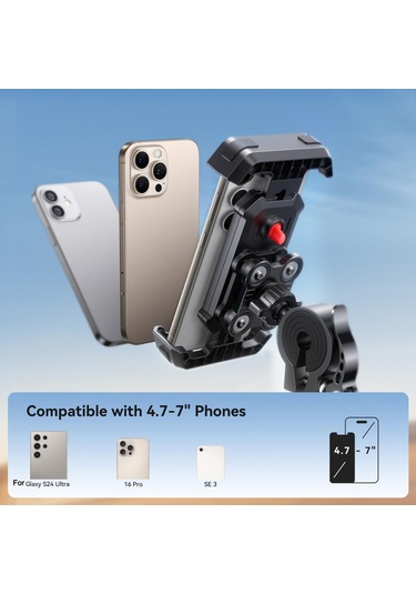 Sones Joyroom Jr-zs428 Darbeye Dayanıklı Bisiklet Telefon Tutucu Siyah