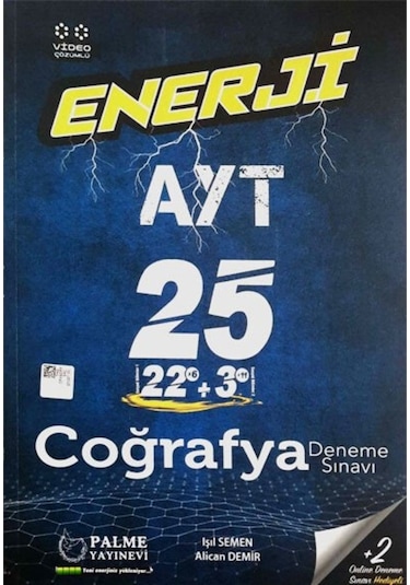 Palme Yayınları Ayt Coğrafya Enerji 25 Deneme Sınavı Video