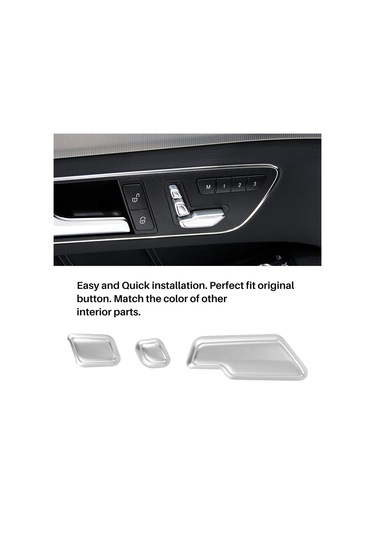Synodicmonth Mercedes-benz E Sınıfı W204 W205 W212 W218 X204 X166 Ce Glk Gl Ml Cls Gl İçin 6 Adet Krom Araba Kapı Koltuğu Ayar Düğmeleri Anahtarı