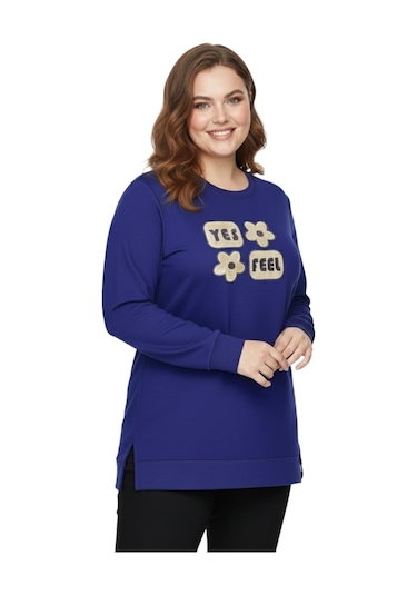 Caftan Kadın Sıfıryaka Taşlı Tunik Bgl-st05087 İndigo