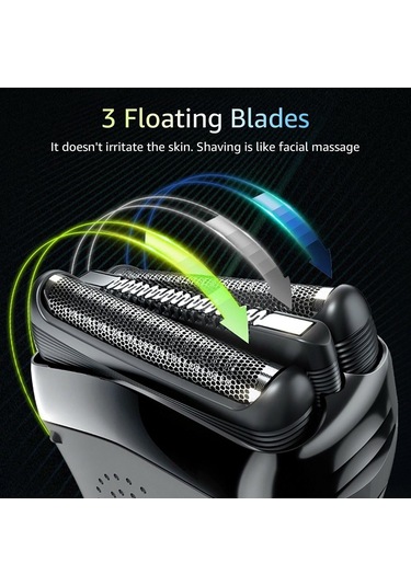 Braun 3 Serisi Erkekler İçin Siyah Değiştirilebilir Tıraş Makinesi Kafası Folyoları Ve Kesiciler