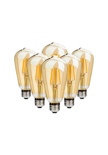Rustik Flemanlı Led Ampul 4 Watt E27 Duy 2700 Kelvin St64 Tipi 10'Lu Paket