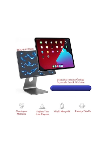Ipad Uyumlu Air 5. Nesil M1 2022 10.9 Inç Tablet Manyetik Yapışan Tablet Tutucu Masaüstü