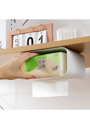 Yeşil Duvara Monte Doku Kutusu Yan Yönlü Açık Tip Kağıt Tutucu Ofis Peçete Konteyner Bebek Mendili Kağıt Saklama Kutusu Doku Organizatör