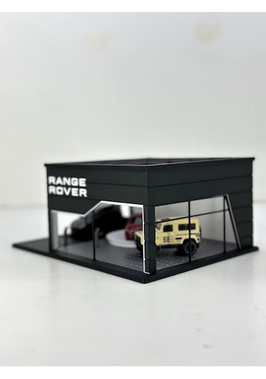 1/64 Ölçekli Range Rover Diorama Tasarımlı Araç Sergileme Garajı 3d Baskı