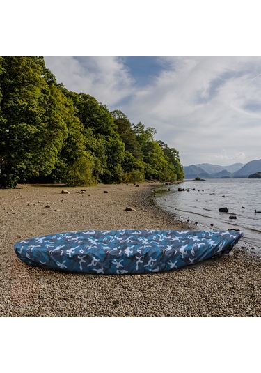 Teltree Kano Korumalı Örtü, Deniz Kamouflajlı, 210d Oksford Kumaşı, 2.6-3.0m Boyutuna Uygun, Üç Kayışlı Tasarım