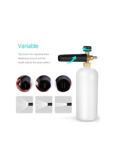 Konesam Yüksek Basınçlı Köpük Sprayı, 1/4" Hızlı Bağlantı, Ayarı Değiştirilebilir, Araba/ev Temizliği, 1l Kapasite
