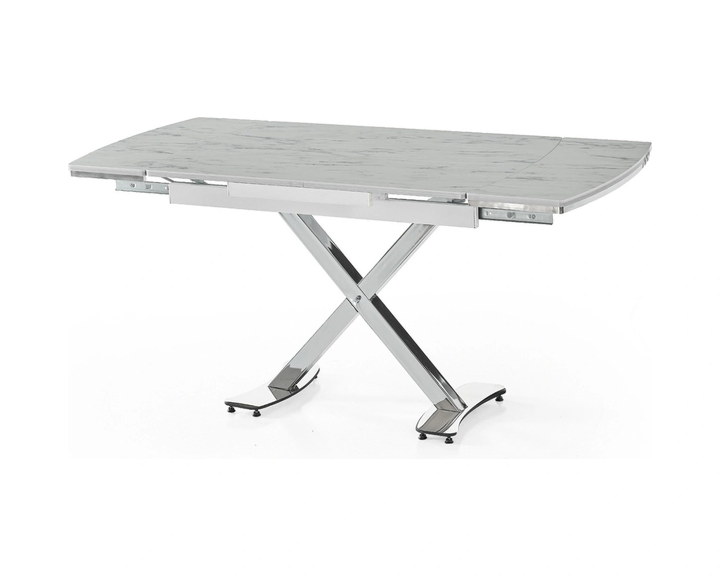 Dengema Diamond Açılır Masa Takımı Beyaz Mermer Krom Metal Ayak, 4 Sandalyeli, 80x120/180 Cm Beyaz Mermer - Krom Ayak Dengema Diamond Açılır Masa Takımı Beyaz Mermer Krom Metal Ayak, 4 Sandalyeli, 80x120/180 Cm Beyaz Mermer - Krom Ayak