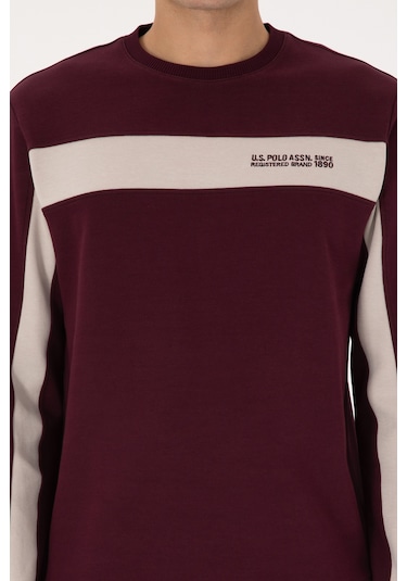 U.s. Polo Assn. Erkek Plum Sweatshirt 50316354-vr177 New Plum