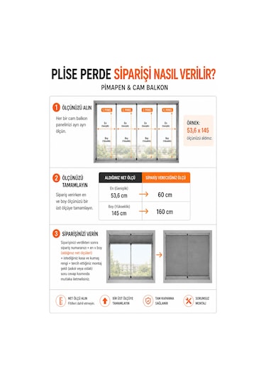Plise Perde Krem Kumaş + Krem Profil Kasa Cam Balkon Perdesi