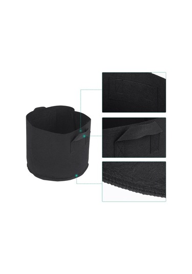 Ulzyvf Yetiştirme Torbaları Seti - Saksı Kumaşı, Farklı Boyutlarda, 5'li Bahçe