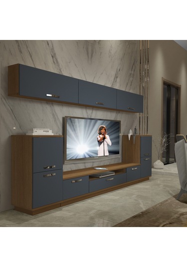 Decoraktiv Trendstyle 9 Mdf Tv Ünitesi Tv Sehpası Ceviz - Antrasit