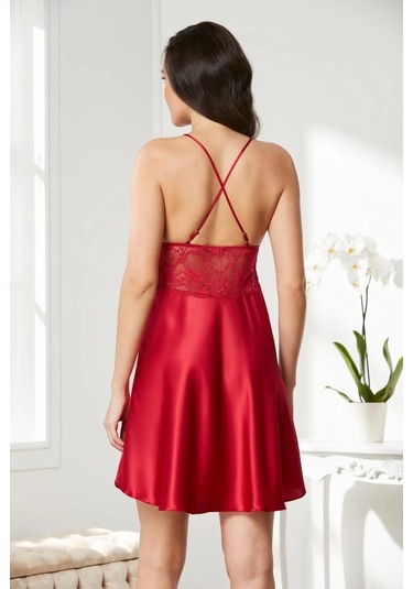 Pierre Cardin Çapraz Sırt Askılı Saten Gecelik 001