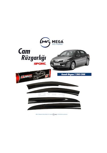 Renault Megane 2 Sedan 2003-2008 Cam Rüzgarlık Mugen Tip Sunplex