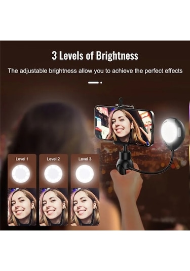 Cbtx Xwj-s1 Masaüstü Cep Telefonu Tutucu Led Işıklar İle Tripod