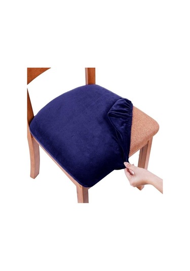 Jms Lacivert Kadife Spandex Koltuk Döşemeli  Çıkarılabilir Yıkanabilir Elastik Yastık