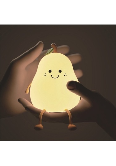 Fastbuy Juhui Store 7 Renk Değiştiren Armut Gece Lambası - Beyaz, Çok Renkli Işık Çok Renkli