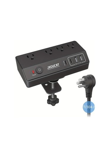 Xuweiwei Pd 20w Hızlı Şarj Jxgucat 4 Çıkışlı 4 Usb Portlu Xzh Us Standard Four Hole Clip Model Black Masaüstü Priz Uzatma Kablosu