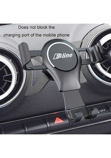 Audi Araba Güçlü Manyetik Telefon Tutucu İçin A3 / S3 Stand 1 Siyah