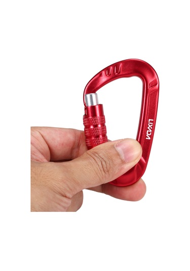 Lixada 2 Adet 12kn Karabina Klipsi D-halka Kilitleme Anahtar Güvenliği Kamp Tırmanma Yürüyüşü İçin