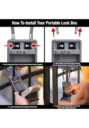 Master Lock Yüksek Kapasiteli Anahtar Kilit Kutusu, Kombinasyon K