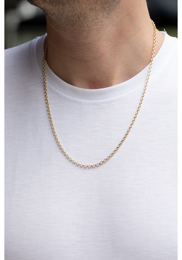 Uşaklıhafız 14 Ayar Altın Rolo Erkek Zincir Kolye