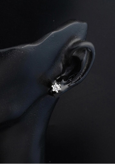 Bilezikci 14 Ayar Altı Tırnaklı Tektaş Kolye Küpeli Set