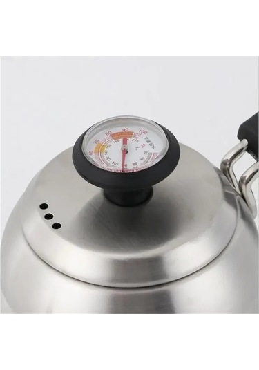 Wondernest Uzun Termometre Su Paslanmaz Kuğu Kahve Jialan Isıtıcısı Gümüş Çelik Ez Gümüş