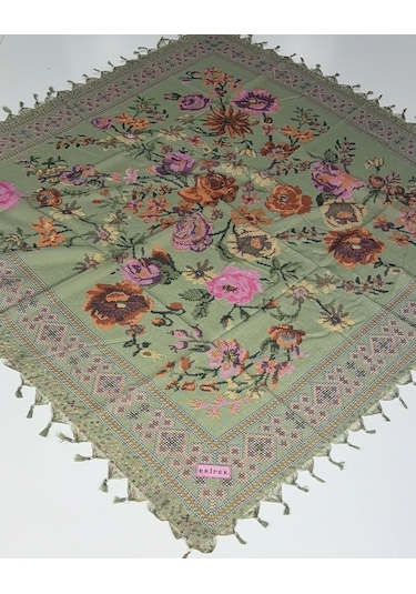 Eripek Sökme Boncuklu Tülbent 06357 Yeşil
