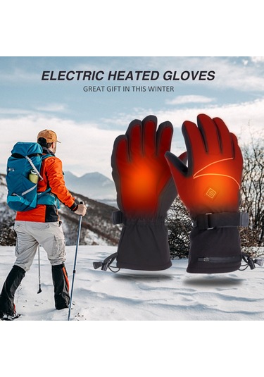 Wezone Isıtmalı Eldivenler: Erkek Ve Kadınlar İçin Su Geçirmez, Dokunmatik Kullanımlı, Kamp, Bisiklet, Kayak İçin Üç Seviyeli Isıtma Özelliği Çok Renkli