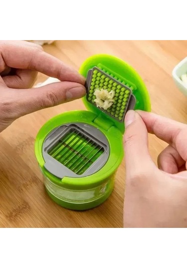 Liangmei 1 Adet Çok Fonksiyonlu Plastik Sarımsak Presi Baskı Yeşil