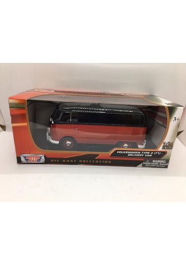 Motormax Volkswagen Type 2 Delivery Van 1/24 Kır-siyah Model Araç