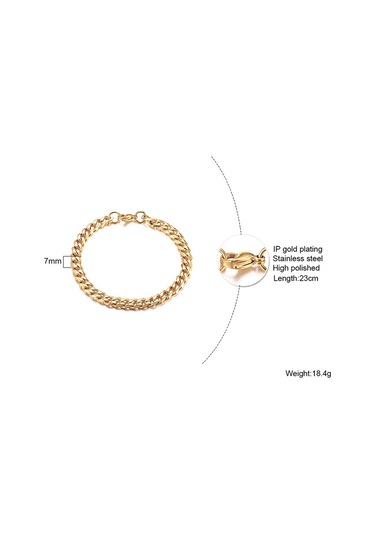 Yystore Erkek Bilezik Nssl-73757 Moda Aksesuarları Etnik Tarzı Altın - Çelik