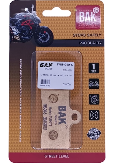 Bak Brakes Fmb-040-s Cf Moto Sr 250, Cl-x 250, Nk 250. Ön Fren Balatası Yarı Sinter Kalite Fmb-040-s