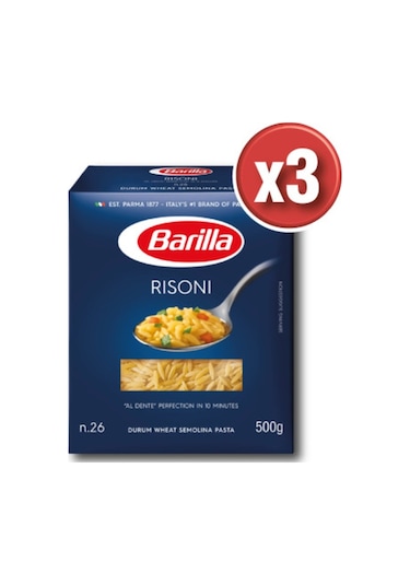 Barilla Risoni Arpa Şehriye 3 x 500 G
