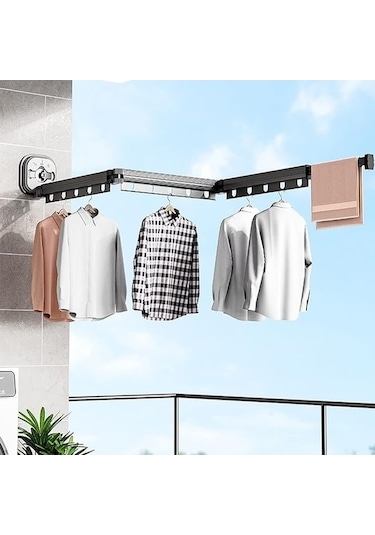 Besthome1 Pratik Katlanır Vakumlu Çamaşır Kurutma Askısı 180/360 Derece, Uzun Ömürlü, Dayanıklı Gri