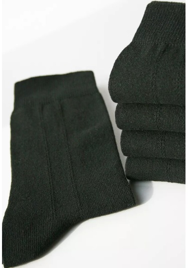 G & X Çorap Pamuk, 10 Çift Set Yüksek Uzun 221210258 Siyah