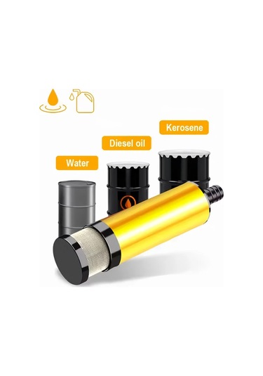 Xuweiwei 1 Bilgisayar 12v Dc Taşınabilir Su Pompası Alüminyum Altın Kabuk Yakıt Transfer Pompası