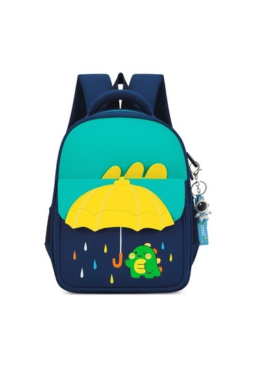 Sevimli Küçük Şemsiye Karikatürlü Ilkokul Ve Anaokulu Sırt Çantası 1ıxot8 Lacivert - Yeşil