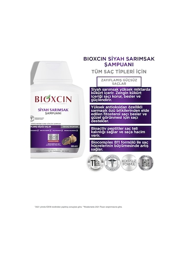 Bioxcin Saç Dökülmesine Karşı Siyah Sarımsak 300 ml 3 Al 2 Öde Şampuan