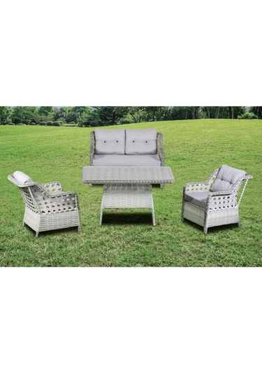 Btkconsept Sirius 2'li Bahçe Ve Balkon Takımı Açık Gri Gri