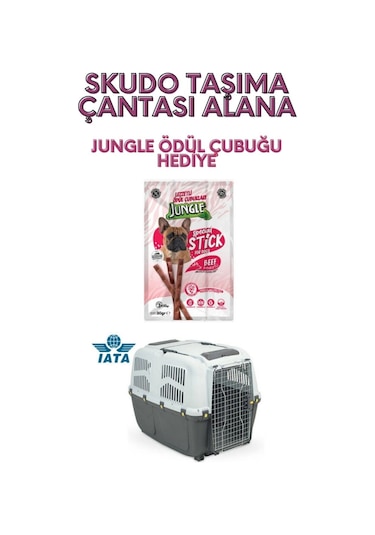 Skudo 7 Lata Tekerleksiz Taşıma Kafesi Jungle Hediyeli.