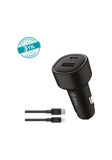 Smartcharger Duo Pd 48w Araç Hızlı Şarj Aleti Usb-c+usb-a - Usb-c-lightning Kablo 2ckp02ls