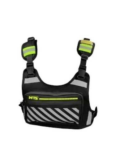 Mts Reflektörlü Göğüs Çantası Siyah - Yeşil