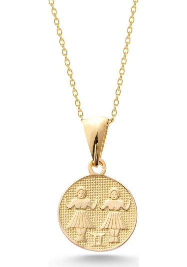 14 Ayar Altın İkizler Burcu Burç Kolye